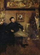Edgar Degas The Man in the studio painting